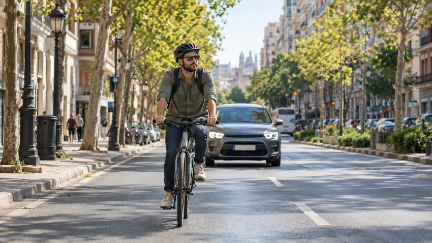 1. Adelantar a ciclistas: más distancia y menos velocidad