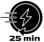 icono de glifo negro carga rapida tecnologia simbolo silueta la estacion recarga vehiculos electricos en el espacio blanco 188901630 1 150x144 - DJI Dock plataforma de despegue y aterrizaje