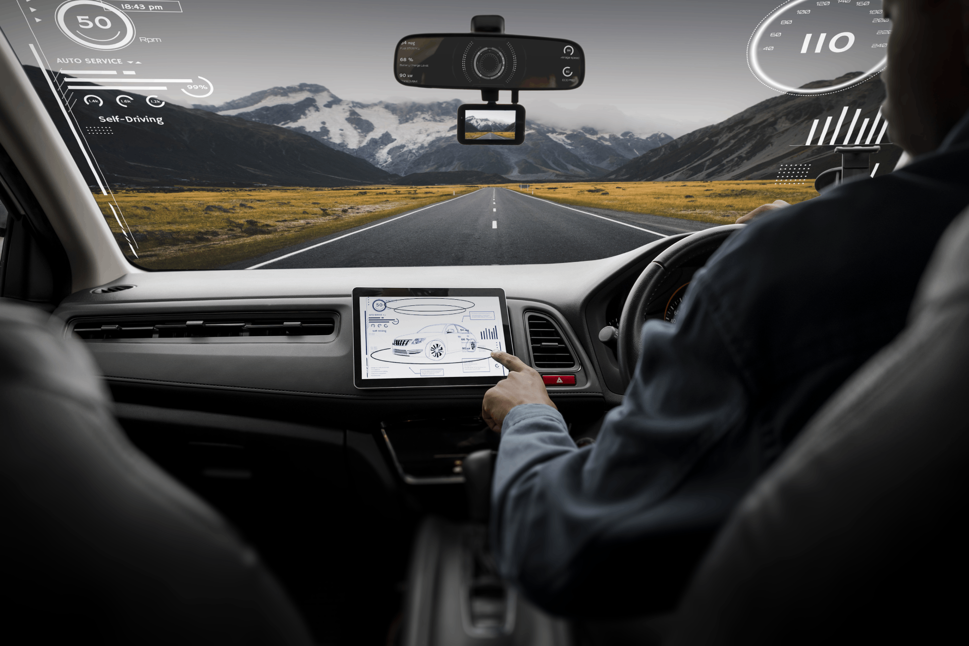 pantalla navegacion inteligente automovil velocimetro 1 - La inteligencia artificial en el sector de la automoción